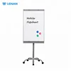 Flip chart board office and school magnetic mobile flip chart easel whiteboard with roller wheels and extension arms