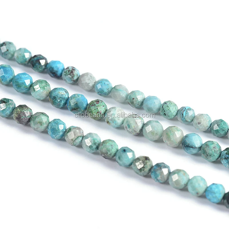 Faceted Africa Turquoise 4-4.5mm Cube Cut Natural Loose Gemstone Beads 15 inch Jewelry Bracelet Necklace Material Supply Wholesale