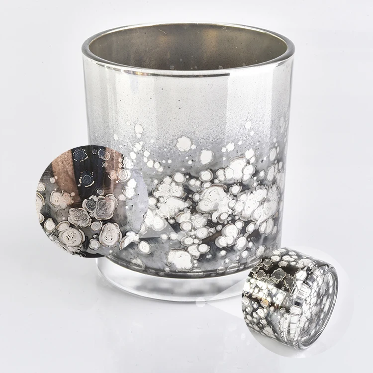 antique silver glass candle holder for home decor wholesale
