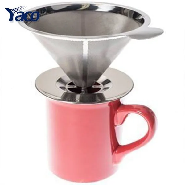 Stainless Steel 14 Cups Single Cup Drip Coffee Maker Filter Funnel