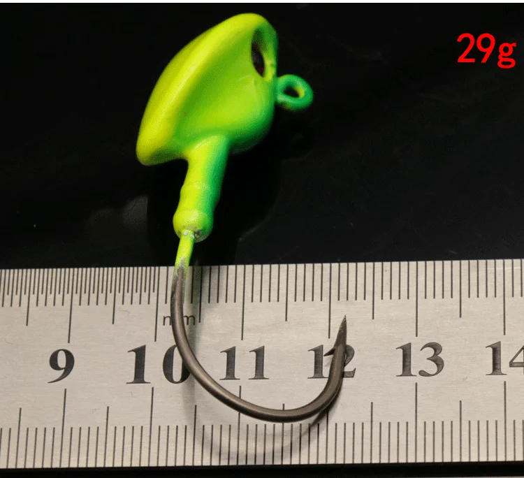 Wholesale 15g 19g 21g 29g 48g Colorful Painted Fishing Lead Jig Heads