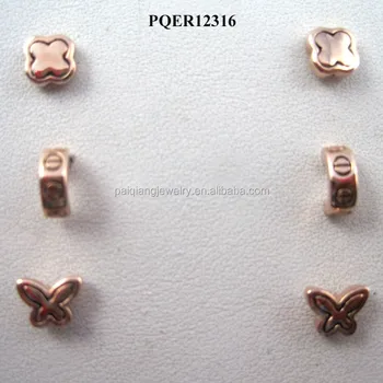 Whole Fashion Charm Rose Gold Alloy Earring Sets For Multiple Whole Fashion Charm Rose Gold Alloy Earring Sets For Multiple Piercings