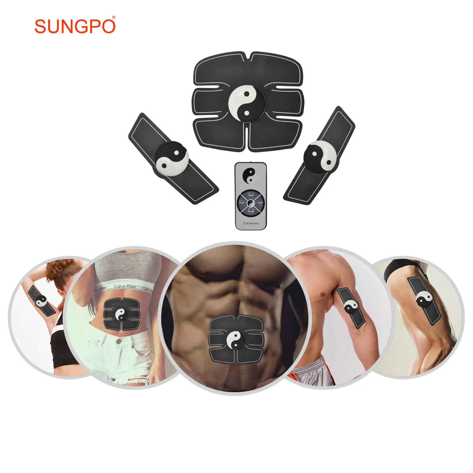 Smart Wireless EMS Massage Muscle Training ABS fitness Stimulator for abdormen hip SUNGPO Manufacturer
