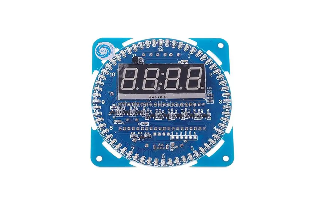 DIY EC1515B DS1302 Rotation LED Uhr Bausatz Digital Clock Kit SCM Learning