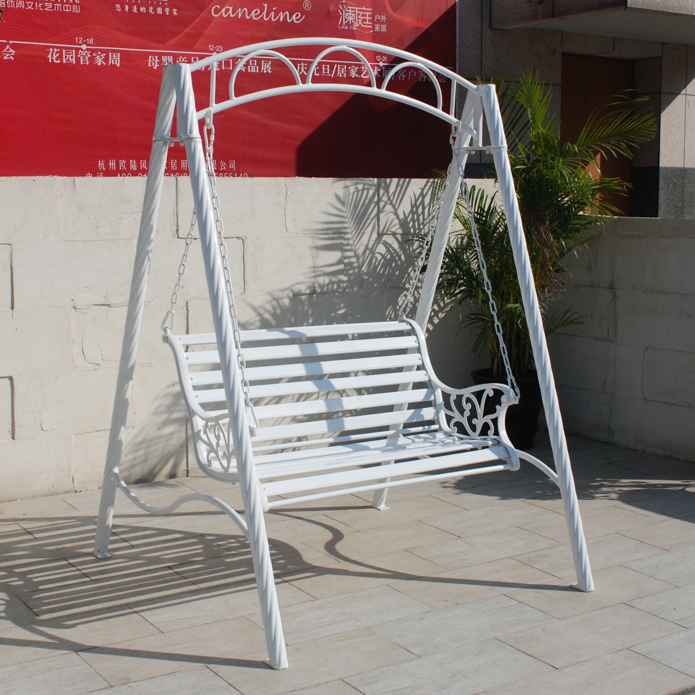 New Design Hot Sale Cast Aluminum Couple Set Outdoor Patio Swing