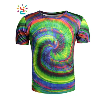 Grosshandel Batik T Shirts Grosshandel Aus Indien 3d Druck Grun Multi Farbige Tie Dye Turnhalle Tshirt Buy Tie Dye T Shirt Dip Dye T Shirt Mens Multi