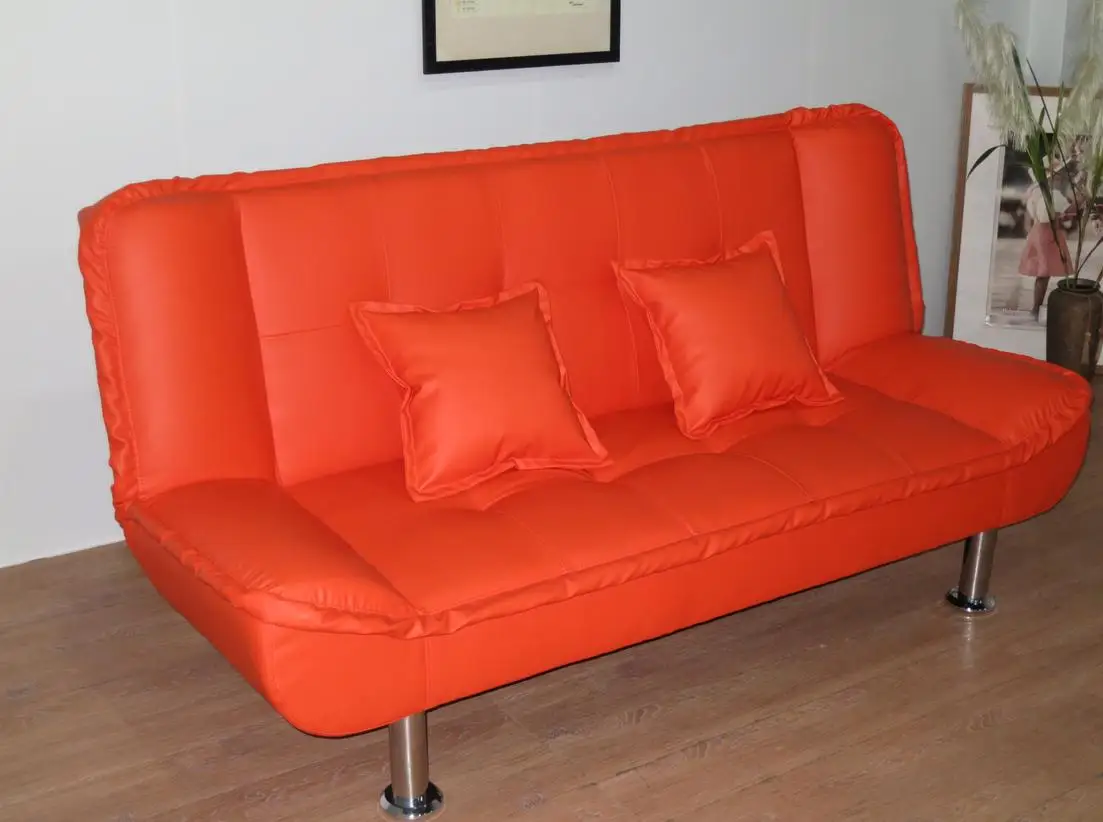 2014 Merah Kulit Sofa Desain Baru Tempat Tidur Sofa Lipat Buy