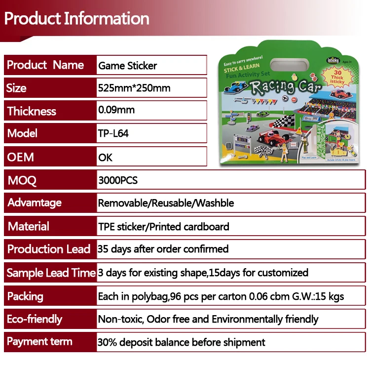 Hot selling cartoon PP clear toy sticker printing factory
