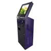 19 inch cold roll steel computer kiosk stands for mall with thermal printer/ bill acceptor/scanner/coin hopper