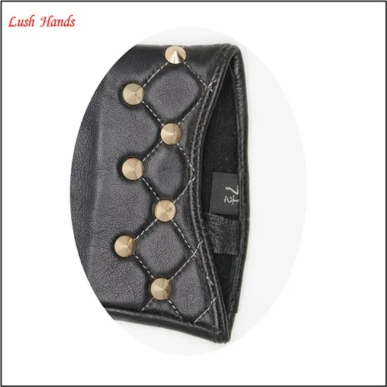women 's car leather driving gloves with the studs