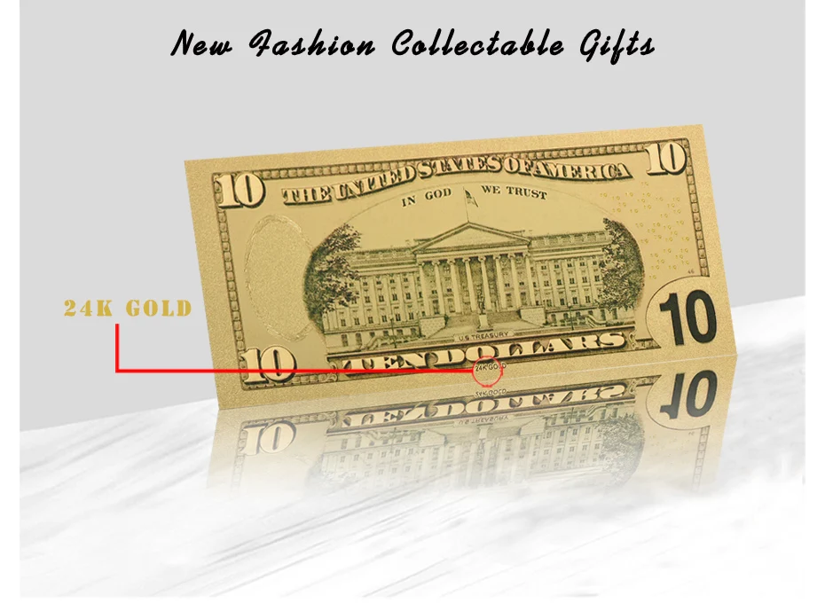 Set American Gold Foil Banconote in Dollari Soldi Finti Artigianato Artigianato Altamente Collection Art Craft Supplies Gift100 Valore facciale gfjfghfjfh 10PCS 