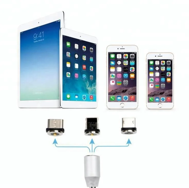 Hot Selling 3 in 1 Connectors Charging Cable 360 Degree Magnetic Usb Cable For Iphone XS