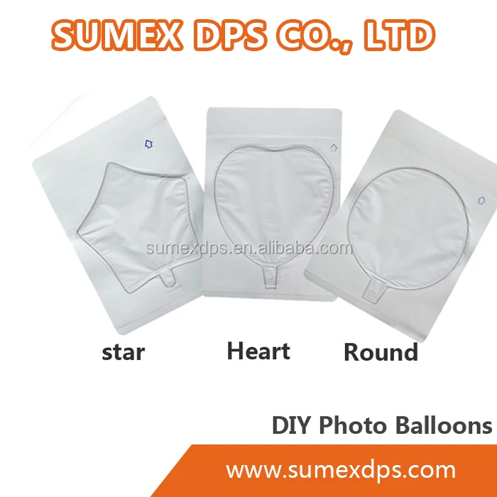 Diy Inkjet Printable Photo Balloon A4 Size 18cm Round Heart Star - Buy ...
