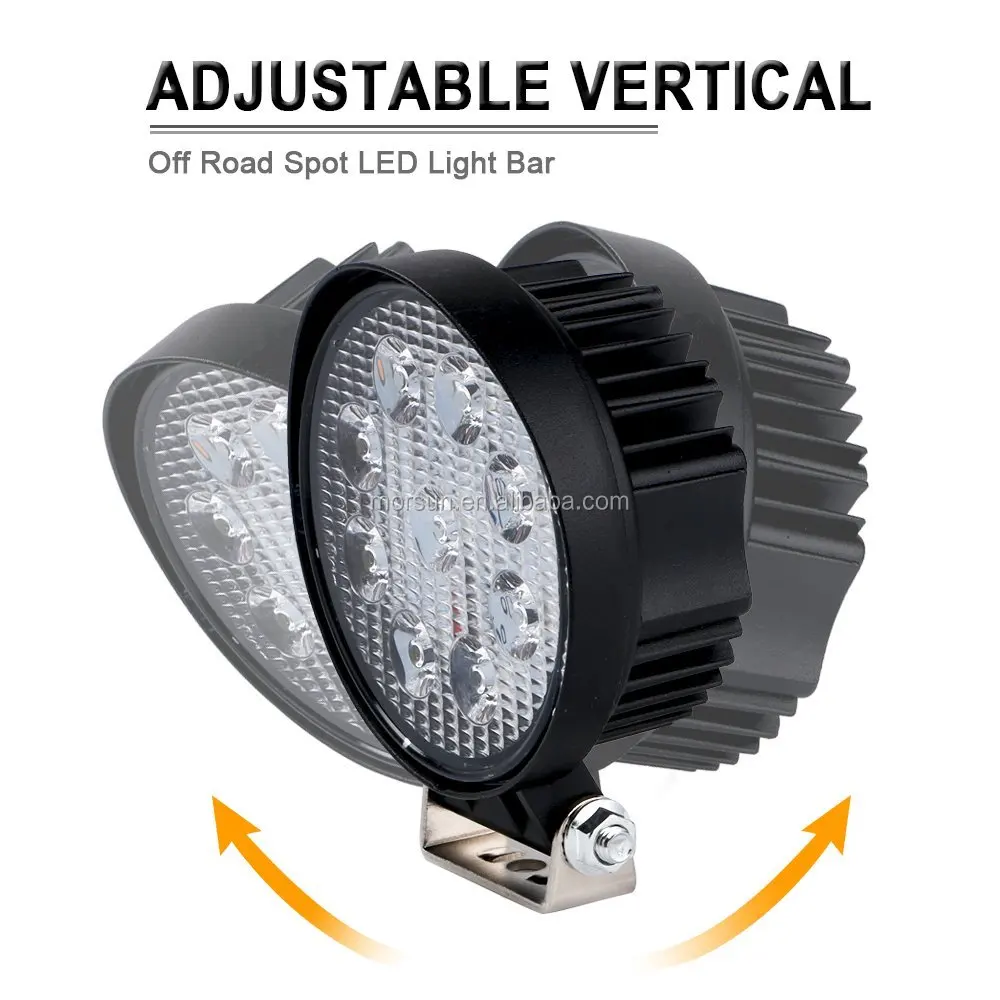 27w 4" Round Waterproof Led Off Road Light For Jeep Wrangler Off Road