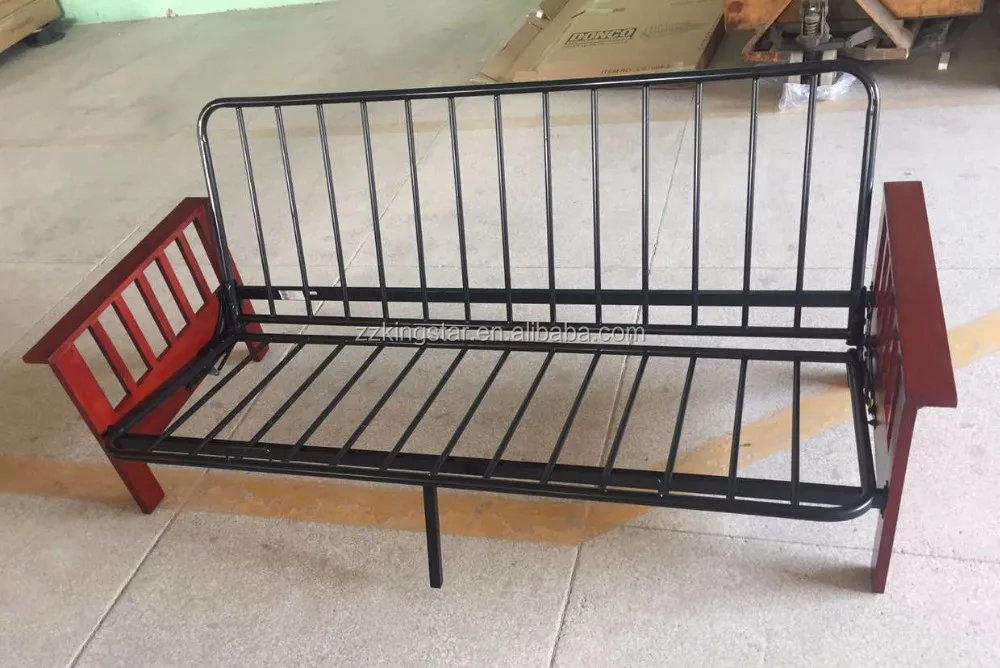 Living Room Furniture Metal Folding Sofa Bed With Wooden Poles Buy