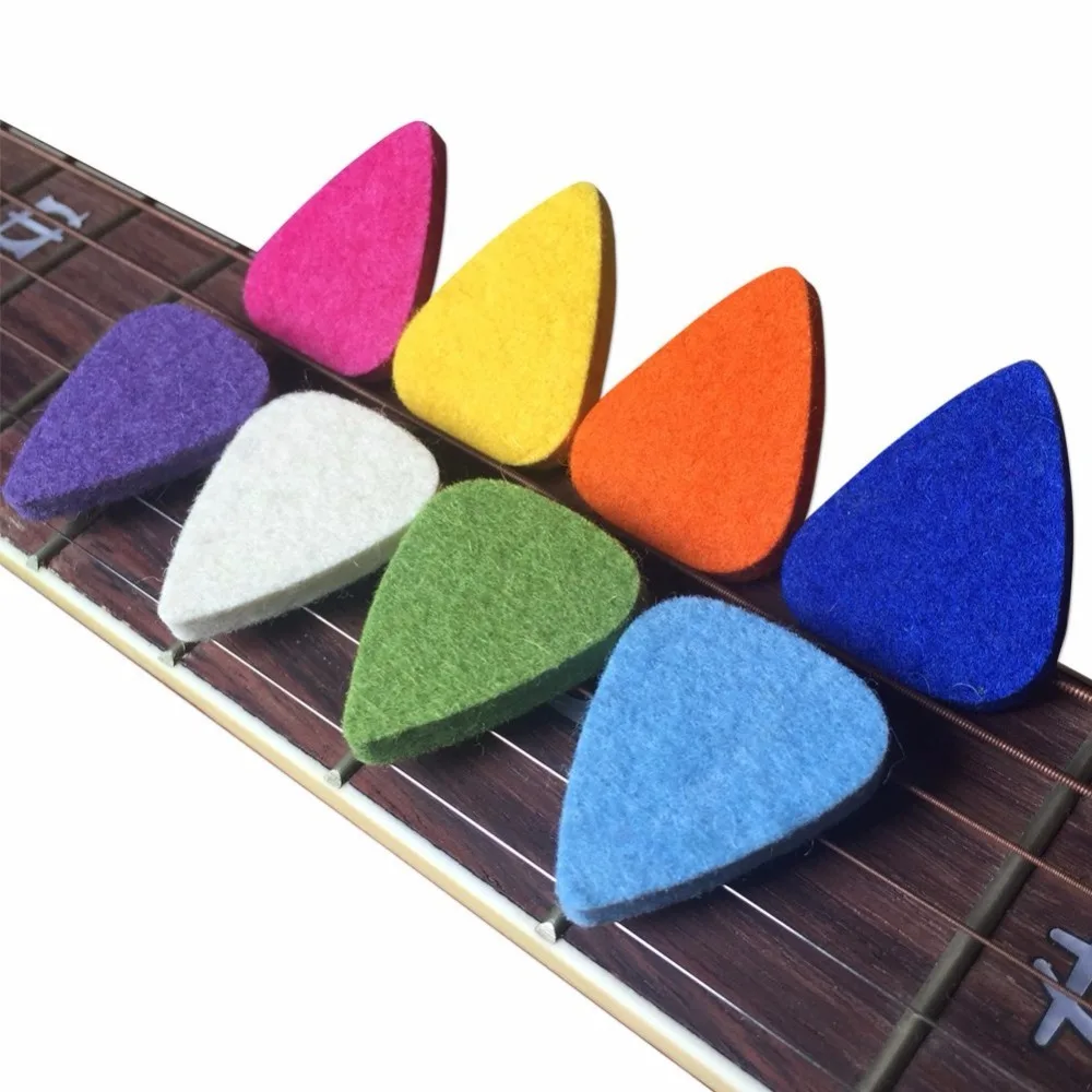 10 Pack Multi Color High Quality Felt Pick For Ukulele Guitar Bass With