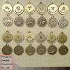 Zinc alloy diy accessories restoring ancient round tag twelve zodiac pendant