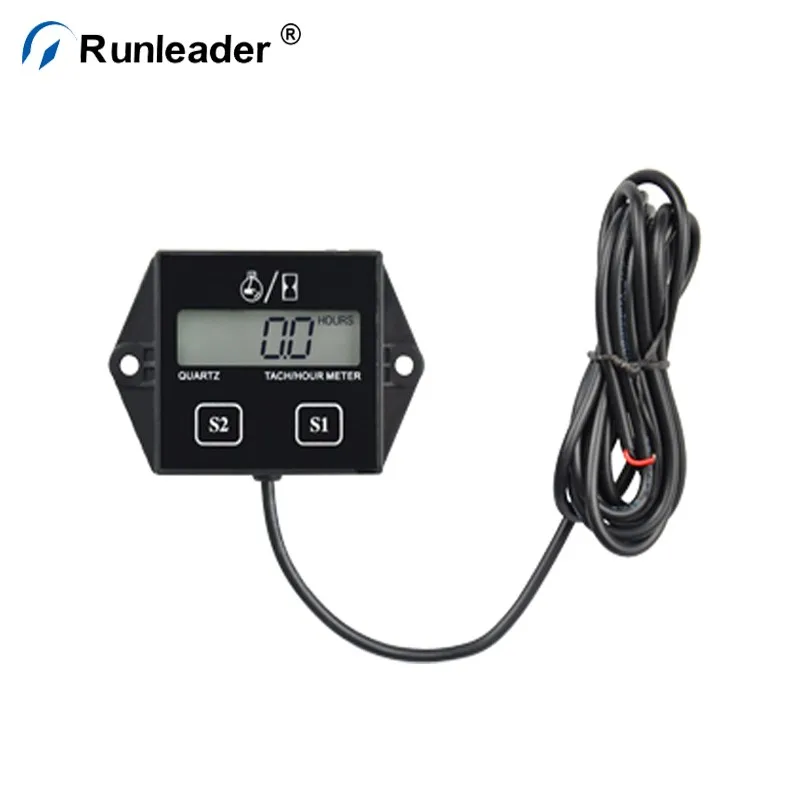 Runleader Digital Chainsaw Tachometer Tach Hour Meter With Rpm Recall