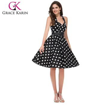 polka dot cocktail dress