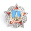 3D Design Rhinestone Star Google Lapel Pin For Souvenir