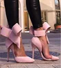 CSS5 Europe and the United States large explosions oversized butterfly pointed suede hollow heels women shoes