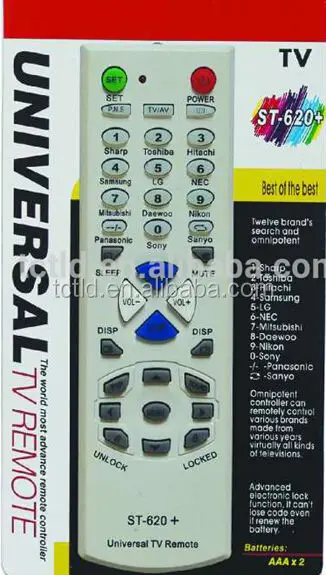 stang st 620 universal tv remote instructions