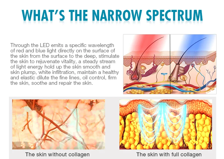 4 colors pdt machine led light therapy for beauty salon