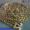 YELLOW ZINC PLATED G80 tie down LINK chain with CLEVIS SHORTENING GRAB HOOK LUCKALL BRAND