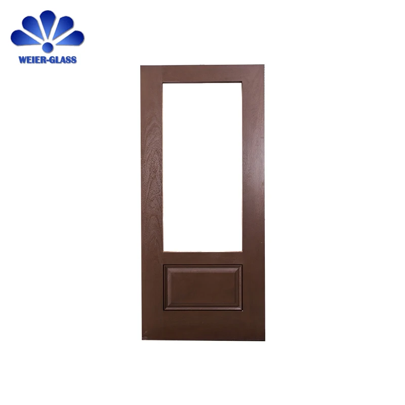 Rogenilan יצרנים פיברגלס חיצוני קדמי דקורטיבי דלת זכוכית דלתות כניסה