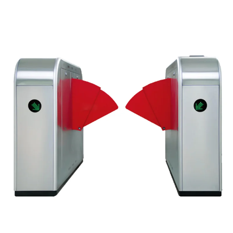 Traffic Management Access Control Flap Barrier Gate AI Smart Facial Recognition Waist Height Flap Barrier Turnstile