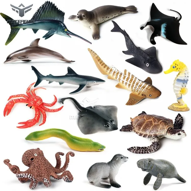 All Kinds Of Sea Animal Model Toys Collection,Lifelike Ocean Animals ...