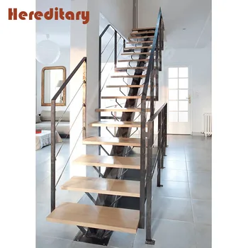 Steel Stairs Thick Rubber Wood Staircase Design For Small Spaces - Buy Staircases For Small 