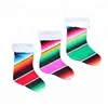 Monogrammed Pom Pom Serape Holiday Stocking