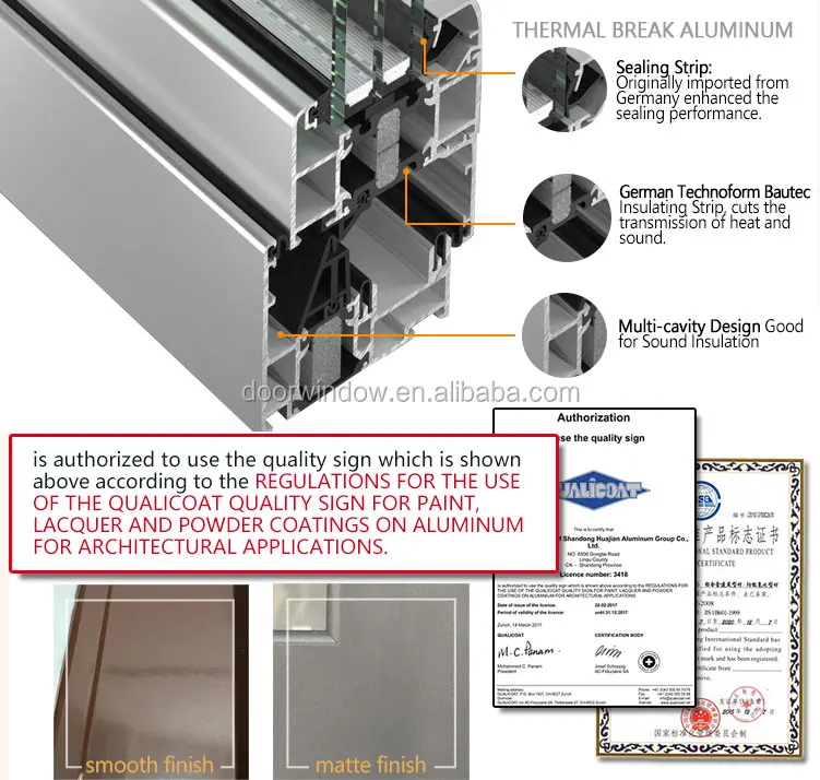 2018 Latest Design Top Quality Thermal Break Aluminum Bi-Folding Door Korean Hardware Folding Patio Door