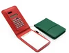 New design promotional leather pocket memo pad with calculator