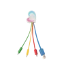 Custom PVC heart shape braid micro multi charger usb cable 3 in 1