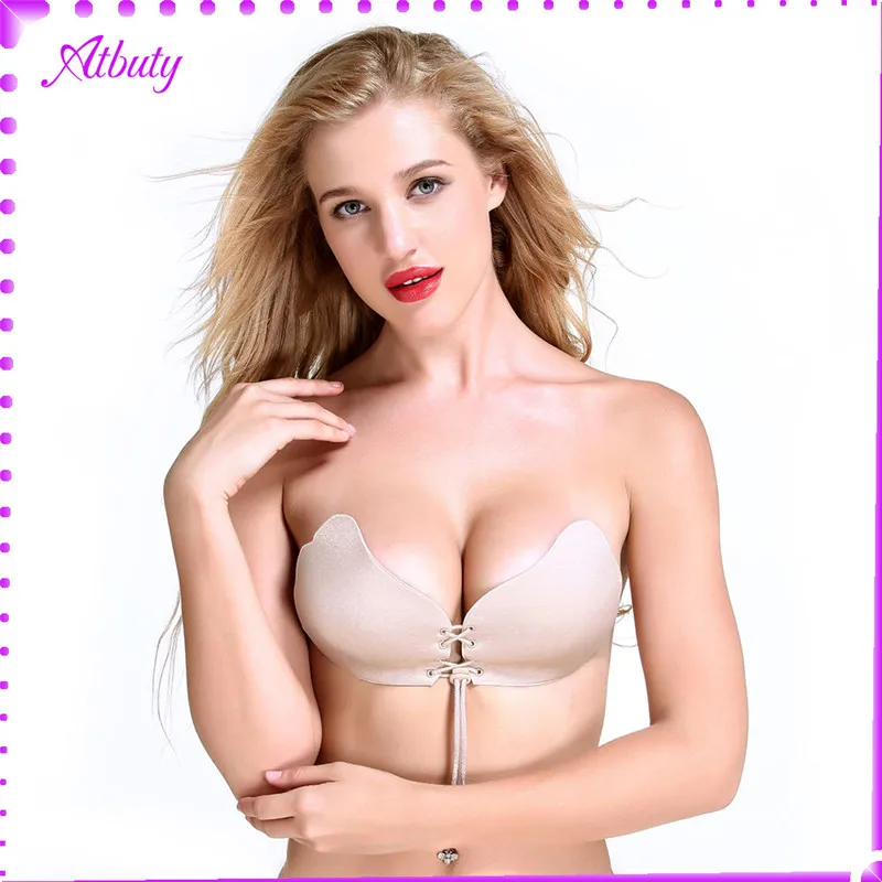Wholesale Self Adhesive Nude Bra Strapless Invisible Push Up Silicone