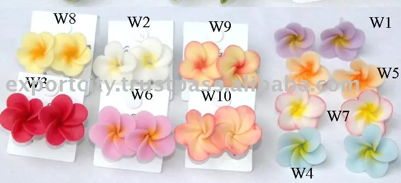Plumeria Frangipani Hawaiian Flower Clay Earring Plumeria Frangipani Hawaiian Flower Clay Earring Fashion Product On Alibaba