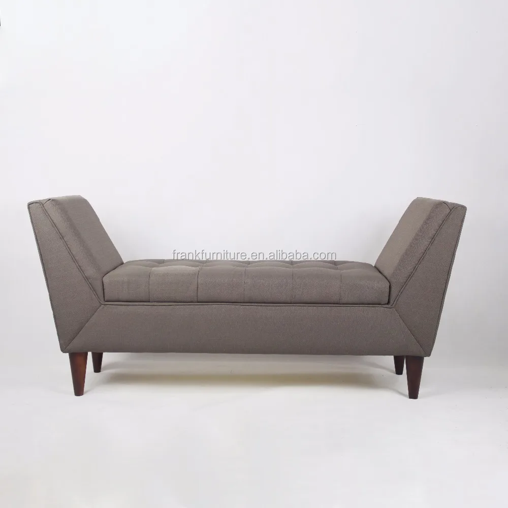 Wooden Frame Gray Leather Decorative Storage Benches Buy