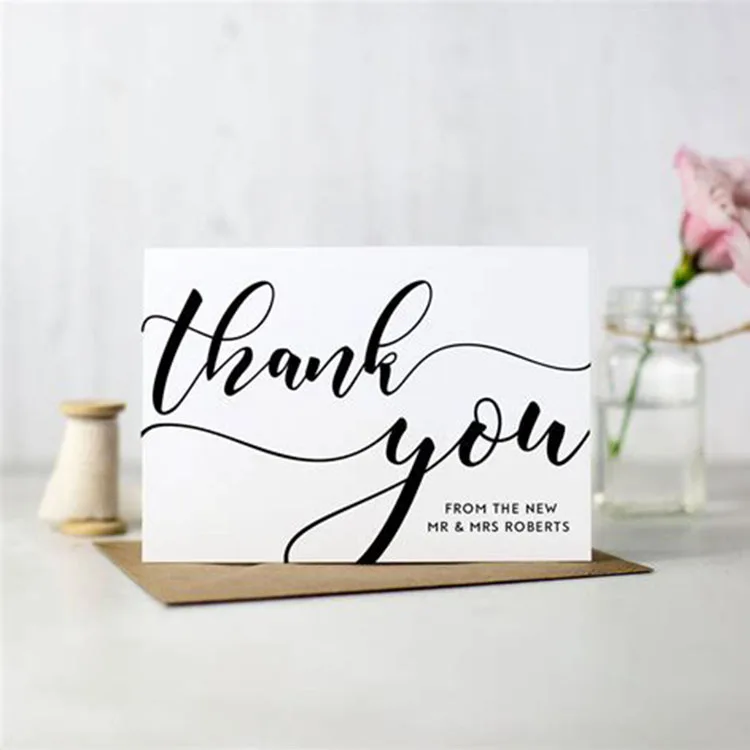 Wholesale Bulk Flower White Business Embossed Thank You Cards - Buy ...