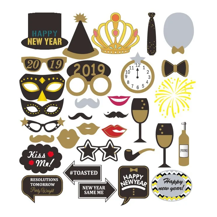 new years eve photo booth props