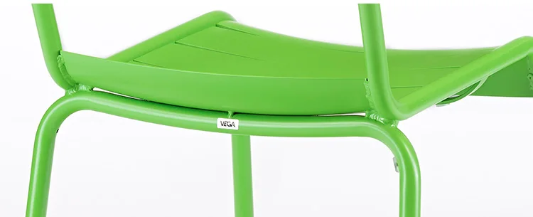 Modern Green Style Outdoor Garden Furniture Aluminum Terrace Chair Leisure Chair Metal Durable Stable ISO9001:2008