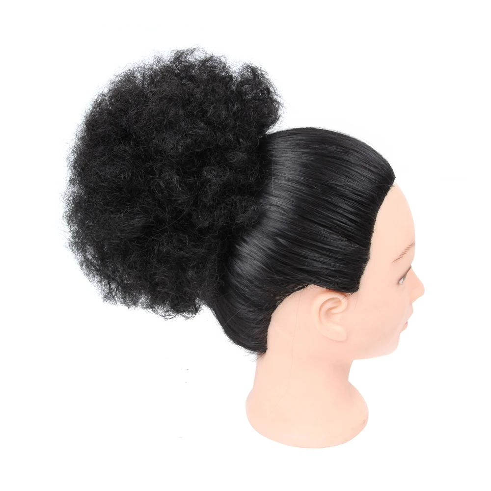 Alileader High Temperture Fiber Hair Bun Afro Curly Chignon For