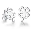 Women fashion jewelry silver steel fantasy jewelry leaf shape earrings