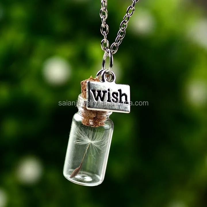 wish bottle glass pendant (1)