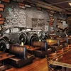 European and American 3d retro personality automobile industrial wallpaper for restaurant bar KTV Internet coffee wall