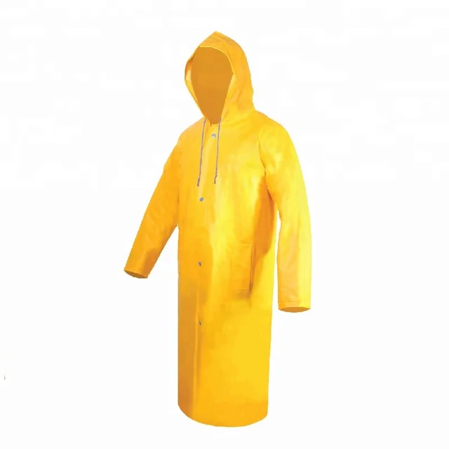 long yellow raincoat