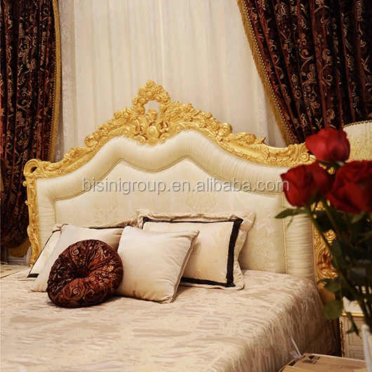 Royal French Palace Princess Soft Bed With Golden Crown And