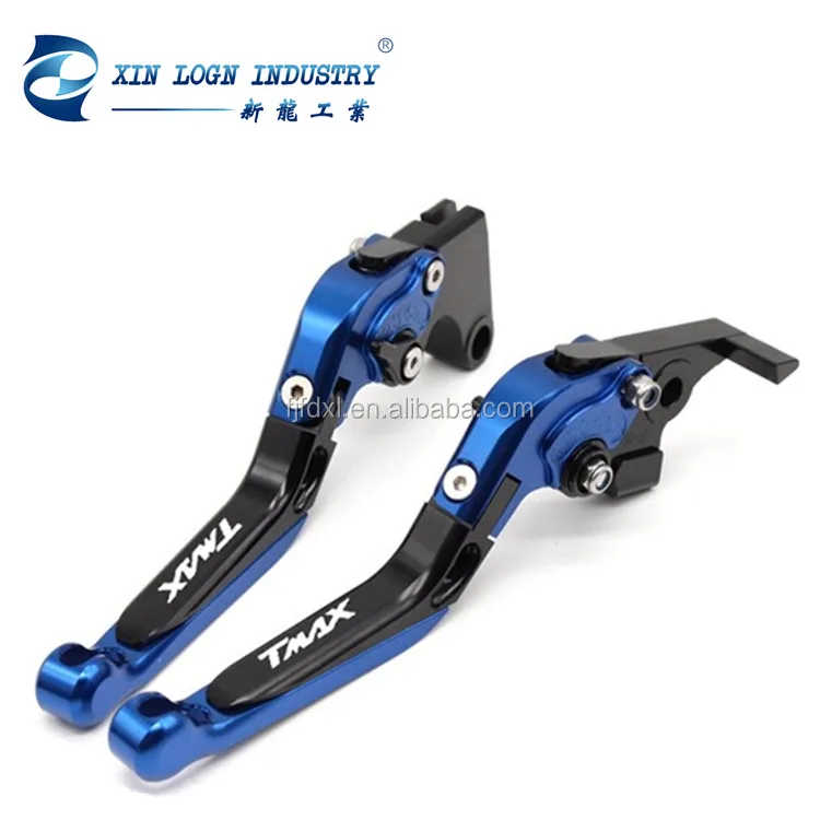 Motocicleta CNC Adjustable Palanca de Embrague de Freno para Yamaha Tmax 530 500 2008-2018-Rojo+Negro+Rojo+Negro