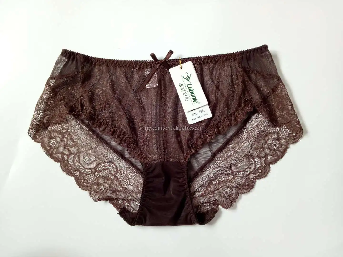 lubunie 8607女装蕾丝内裤透明女士大码情趣内衣内裤